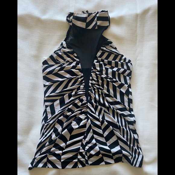 Never worn- black & white halter top - small - Picture 2 of 2